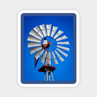 "Windmill Against Royal Blue Sky" Magnet