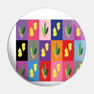 Lulav and Etrog Pop Art Grid Pin