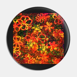 Red Flowers Pin