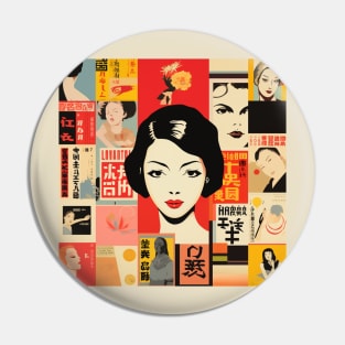 Montage of japanese cultural references to japan Pin