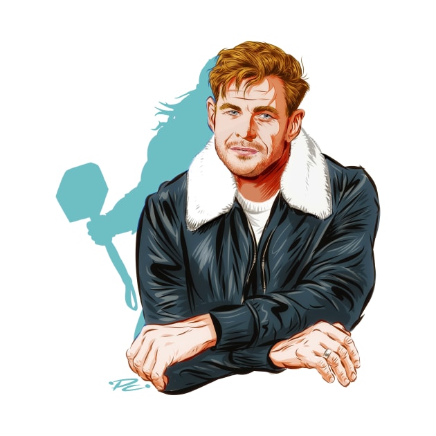 Chris Hemsworth - An illustration by Paul Cemmick by PLAYDIGITAL2020