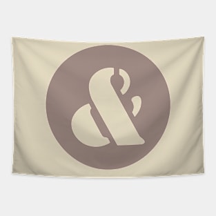 Symbol Ampersand & in Solid Circle Frame Tapestry