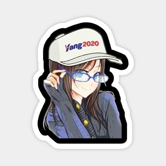 Anime Girl Yang Gang Andrew Yang Magnet Teepublic Au