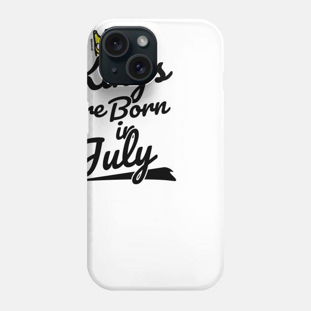 Kings are Born In July Phone Case by sketchnkustom