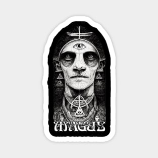 Magus - Magician, Ceremonial High Magic Art Nouveau Magnet