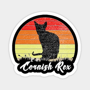 Cats 365 Cornish Rex Cat Lover Gift Retro Magnet