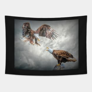 Squabbling Eagles Tapestry