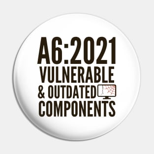 Secure Coding OWASP A6 2021 Vulnerable And Outdated Components Pin