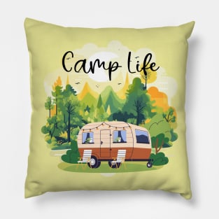 Camp Life, Camper Trailer Pillow