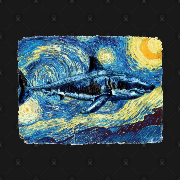 The Shark Van Gogh Style by todos