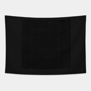 Simple black and white grid lines pattern Tapestry