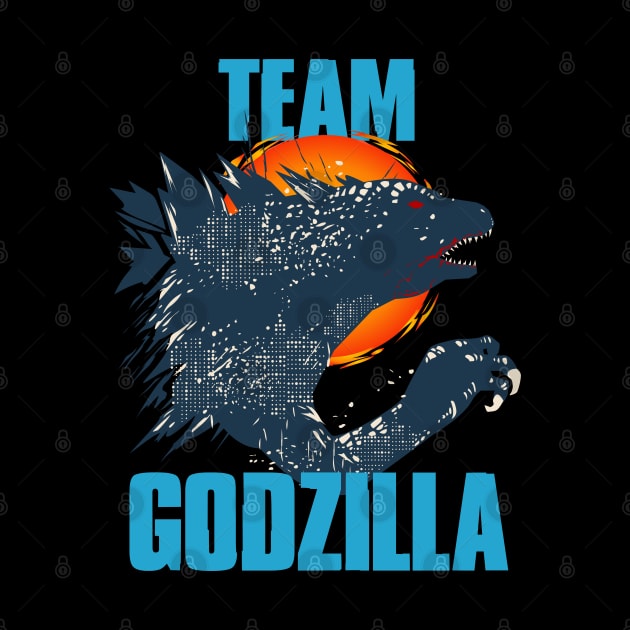 Godzilla vs Kong - Official Team Godzilla Blue by Pannolinno