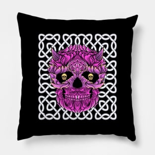 Skull Geometric Art Pillow