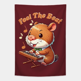 Capybara and Music T-shirt Tapestry