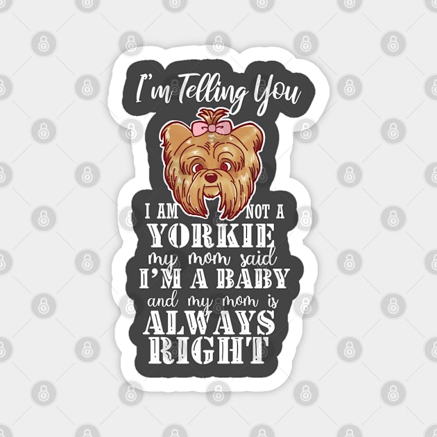 Yorkshire Terrier Funny Yorkie Dog Magnet by Linco