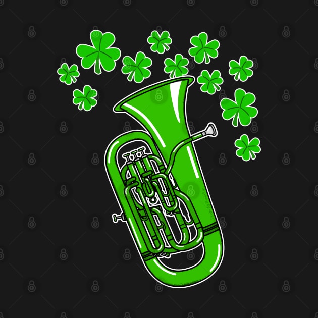 St Patrick's Day Euphonium Teacher Euphoniumist Brass Player by doodlerob