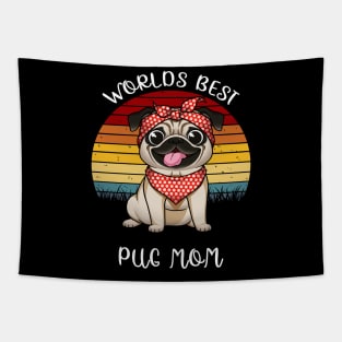 World's Best Pug Mom: Paw-some Love and Devotion Tapestry