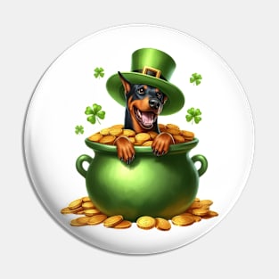 St Patricks Day Doberman Pinscher Dog Pin