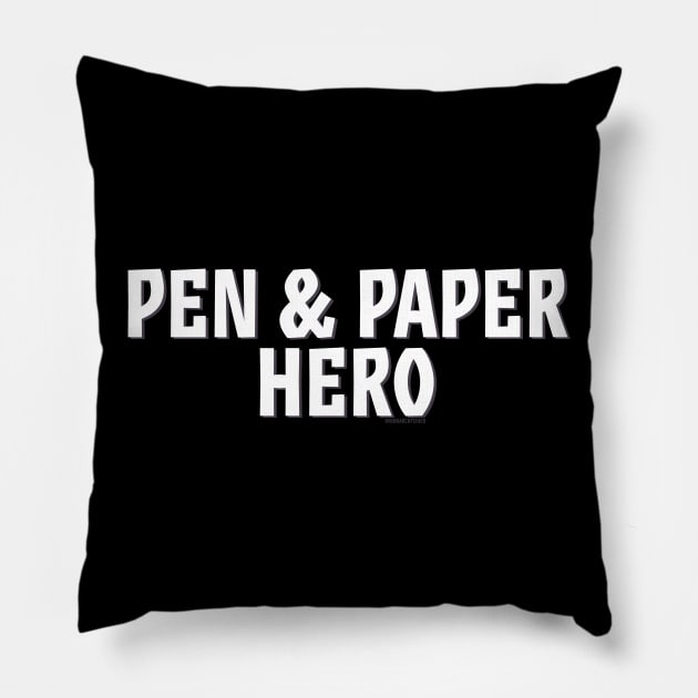 Pen & Paper Hero Pillow by MonarchFisher