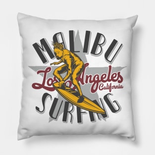 Malibu surfing Pillow
