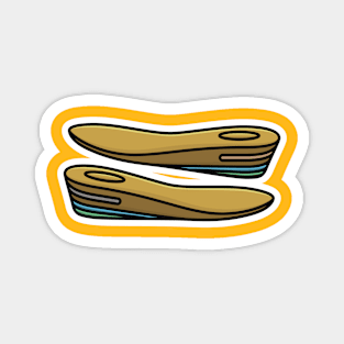 Comfortable shoes arch support insoles Sticker vector illustration. Fashion object icon concept. Two-layered shoe arch support insole sticker design icon with shadow. Magnet