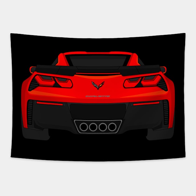 Z06 RED Tapestry by VENZ0LIC