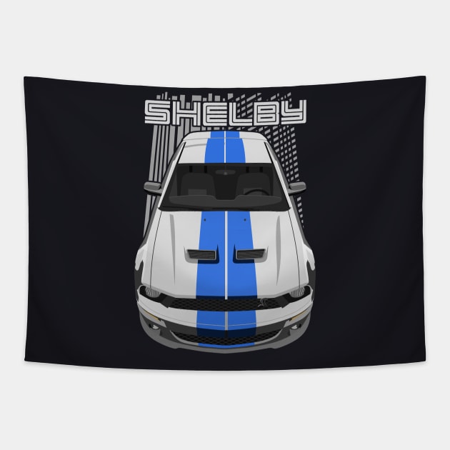 Mustang Shelby GT500 2007-2009-white-silver Tapestry by V8social