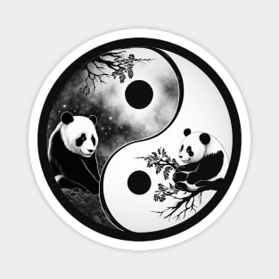 Yin Yang pandas Magnet