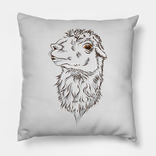 Llama Mama Pillow by gennarmstrong