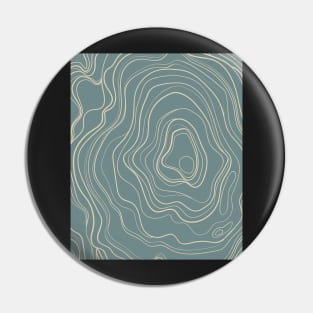 Blue Abstract Topography  Aesthetic  Pattern Pin