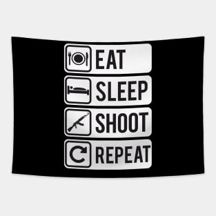 Seen from afar! Eat Sleep Shoot Repeat Tapestry