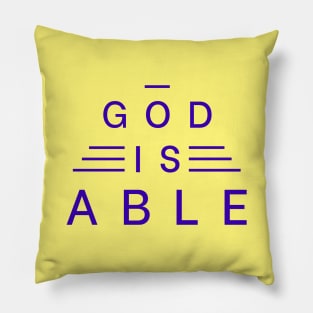 God Is Able | Christian Typography Pillow