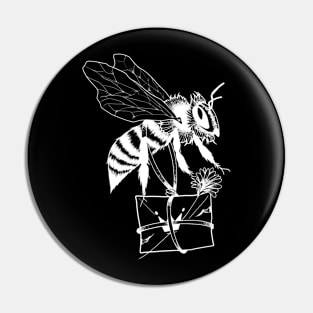 Bee white Pin