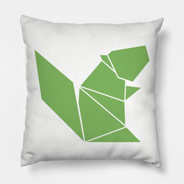 Squirrel origami Pillow by danielasynner