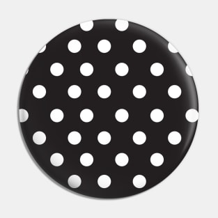 Black and White Large Polka Dot Pin