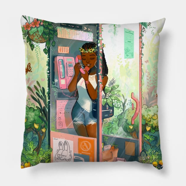 Phone Booth Pillow by GDBee