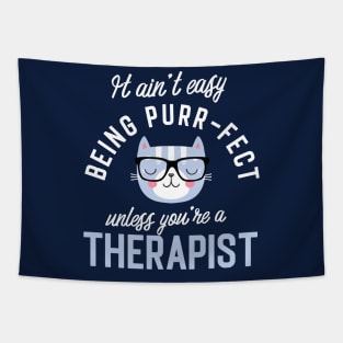 Therapist Cat Lover Gifts - It ain't easy being Purr Fect Tapestry