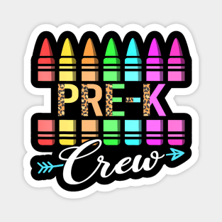 Team Pre K Crew Back To School Crayons Kids Teacher Magnet