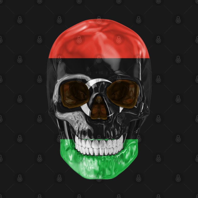 Libya Flag Skull - Gift for Libyan With Roots From Libya by Country Flags