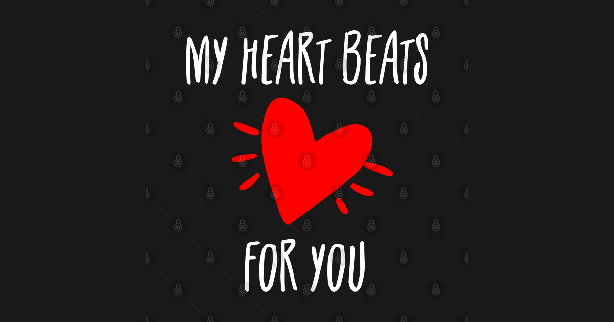Mein Herz schlägt für Dich Liebe Paar Liebe TeePublic
