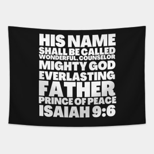 Isaiah 9-6 Christmas Messianic Prophecy Prince of Peace Tapestry