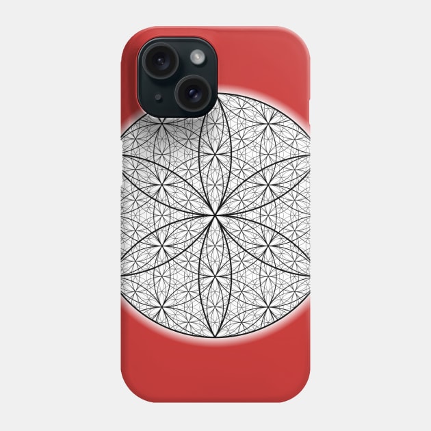 Dimensional Flower of Life - On the Back of Phone Case by ShineYourLight