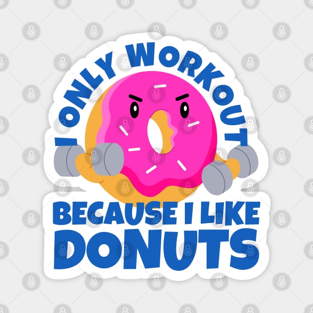 I Only Workout Because I Like Donuts Magnet by ricricswert