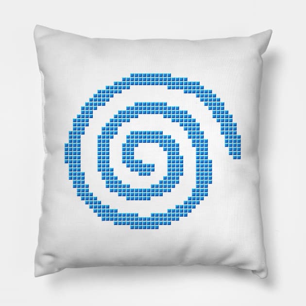 Dreamcast Pixel Cubes - blue Pillow by CCDesign