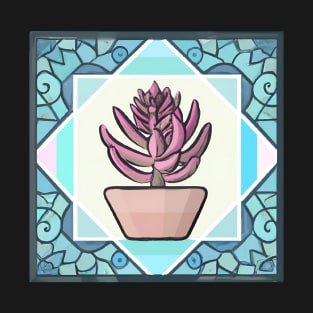 Pastel Succulent Tile T-Shirt