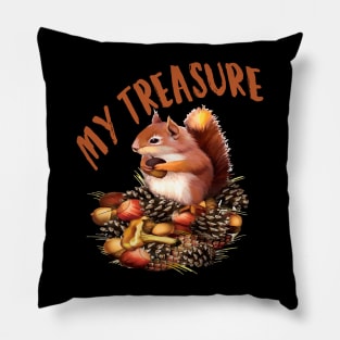 Squirrel treasure Pillow