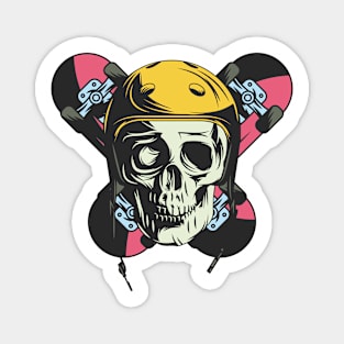 skate skull Magnet