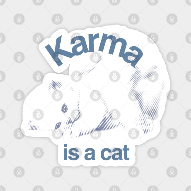 Karma is a cat Taylor Swift Magnet by Grade Design