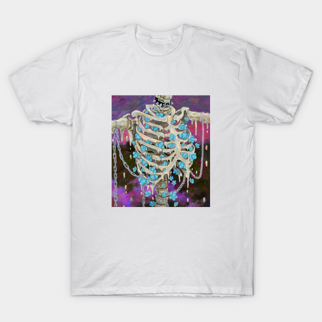 Flower fall - Skeleton - T-Shirt