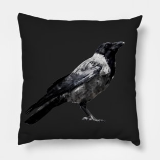 Dramabite Watercolor crow raven Pillow